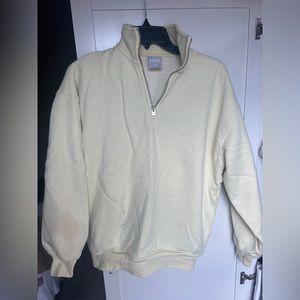 TNA Cozy Fleece Mega Sweatshirt buttery yellow half zip